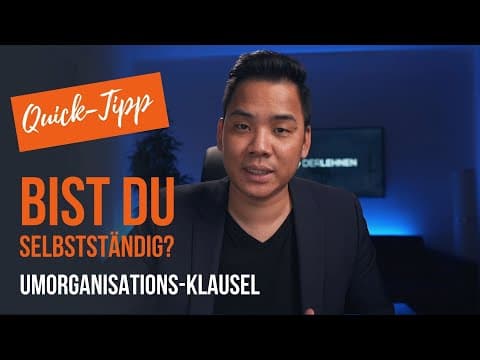 Vorschaubild: BU für Selbstständige ... Umorganisationsklausel! | QUICKTIPP