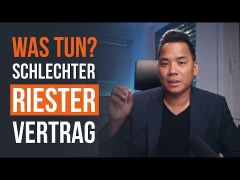 Vorschaubild: Schlechter Riester Vertrag - was tun? | Die Möglichkeiten