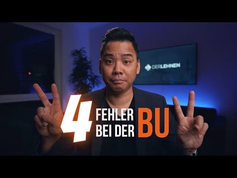 Vorschaubild: 4 Fehler bei der Berufsunfähigkeitsversicherung | DAS solltest Du wissen!