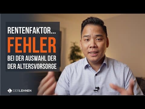 Vorschaubild: Rentenfaktor Rentenversicherung - das machen viele FALSCH bei der Wahl der Altersvorsorge!