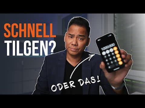 Vorschaubild: Immobilie: schnell tilgen oder sparen? | 🤯 HEFTIGES Rechenbeispiel !!